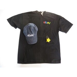 eBay Shirt Mens Large Black 30th Anniversary Los Angeles Apparel Hat Cap Set